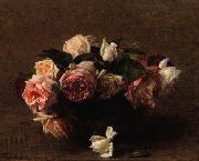 Henri Fantin-Latour Fleurs roses china oil painting artist